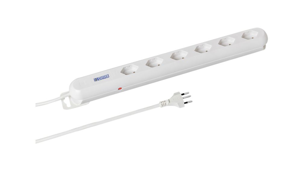 Outlet Strip LINEA PLUS 6x CH Type J (T13) Socket - CH Type J (T12) Plug White 3m